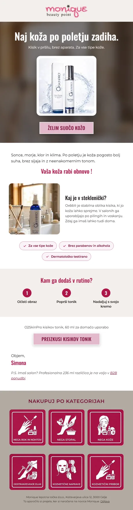 E-mail za Monique Beauty Point